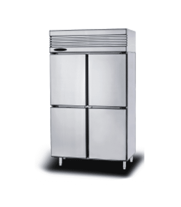 4 Door Upright Stainless Steel Freezer