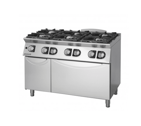 Giorik 6 Burner Hob, Gas Oven, and Cabinet