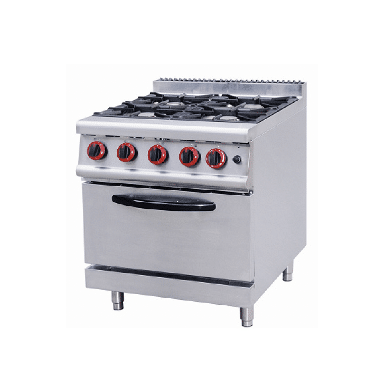 Four Head Gas Stove & Electric Oven