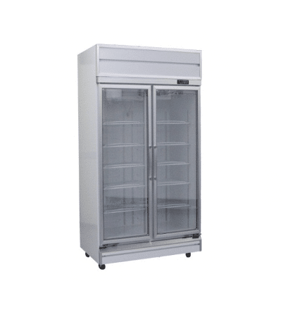 2 Door Upright Glass Freezer