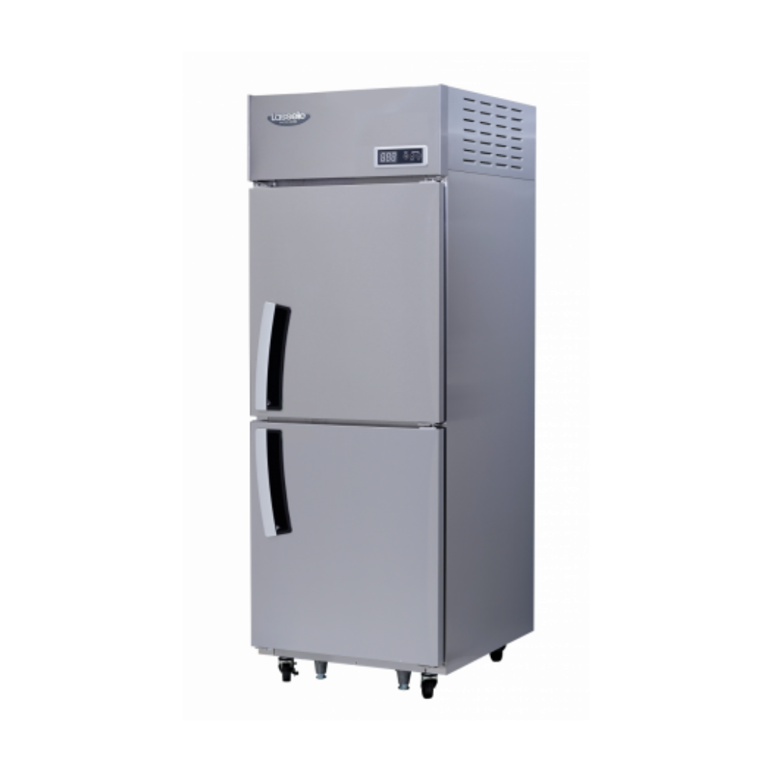Lassele 2 Door Upright Freezer Stainless Steel